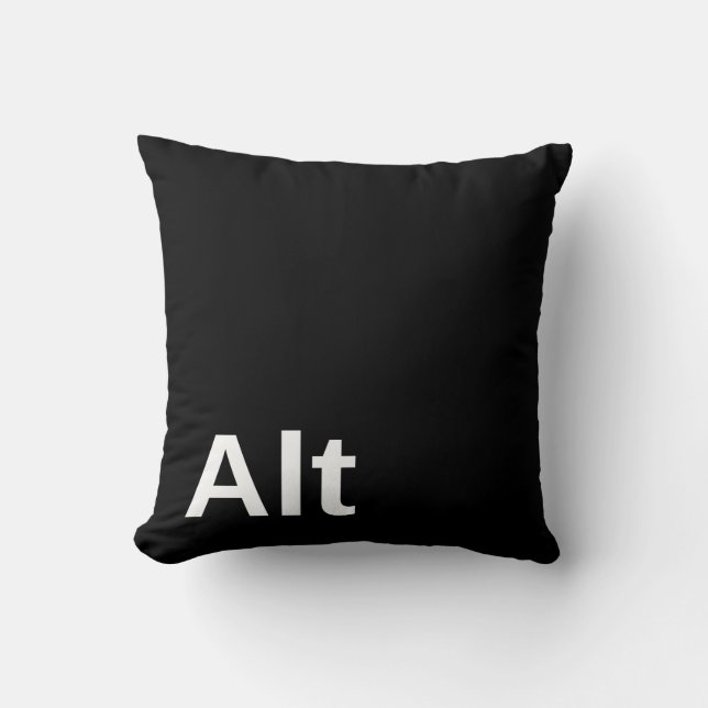Alt Key Throw Pillow (Front)