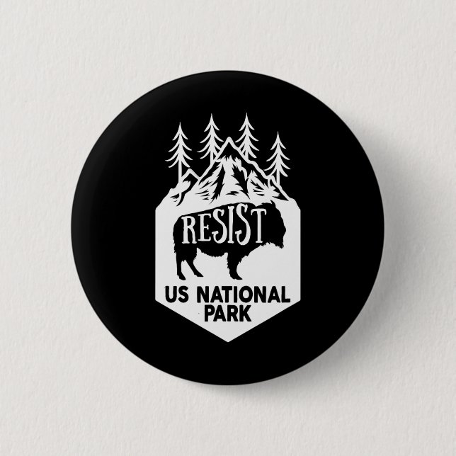 Alt Us National Park Resist Service  2 Inch Round Button (Front)