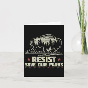 Alt Us National Park Resist Service Bison Buffalo Card