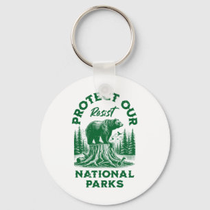 Alt Us National Park Resist Service  Keychain