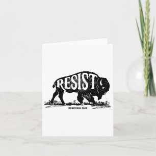 Alt Us National Park Resist Service T Shirt Bison  Card