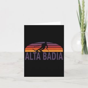 Alta Dia Dolomites Italy Ski Resort Snowboarding Card