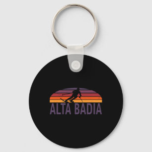 Alta Dia Dolomites Italy Ski Resort Snowboarding  Keychain