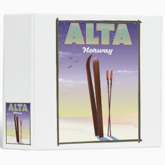 ALTA Norway ski travel poster Binder