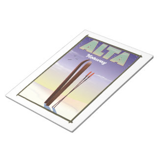 ALTA Norway ski travel poster Notepad
