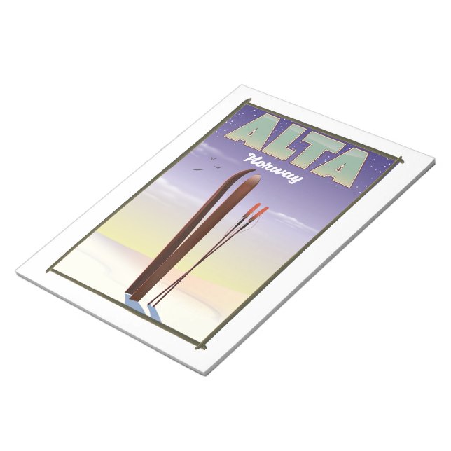ALTA Norway ski travel poster Notepad (Angled)