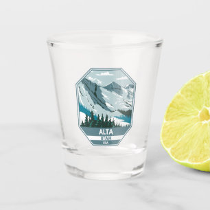 Alta Ski Area Winter Utah Shot Glass