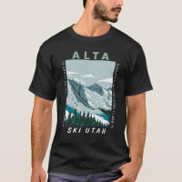 Alta Ski Area Winter Utah Vintage Distressed