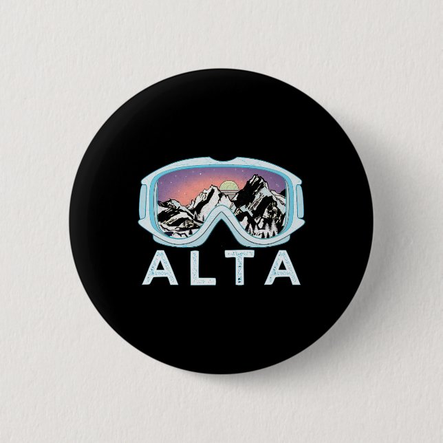 Alta Ski Design Alta  2 Inch Round Button (Front)