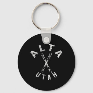 Alta Ski Utah Souvenir Skier Skiing Snowboarding M Keychain