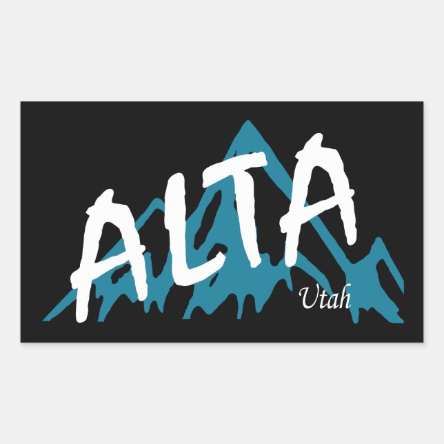 Alta Utah Mountains Sticker (Front)