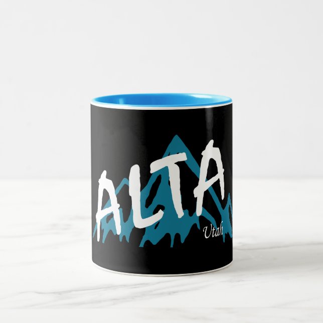 Alta Utah Mountains Two-Tone Coffee Mug (Center)