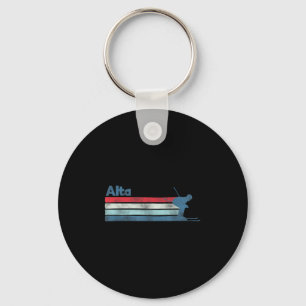 Alta Utah Retro Ski Keychain