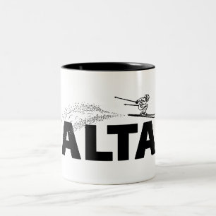 Alta Utah Ski Jumper Two-Tone Coffee Mug