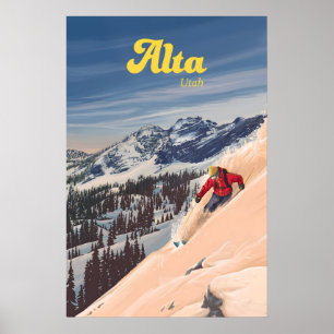 Alta Utah Ski Resort Travel Poster