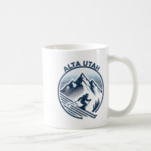 Alta utah ski resort winter skiing coffee mug