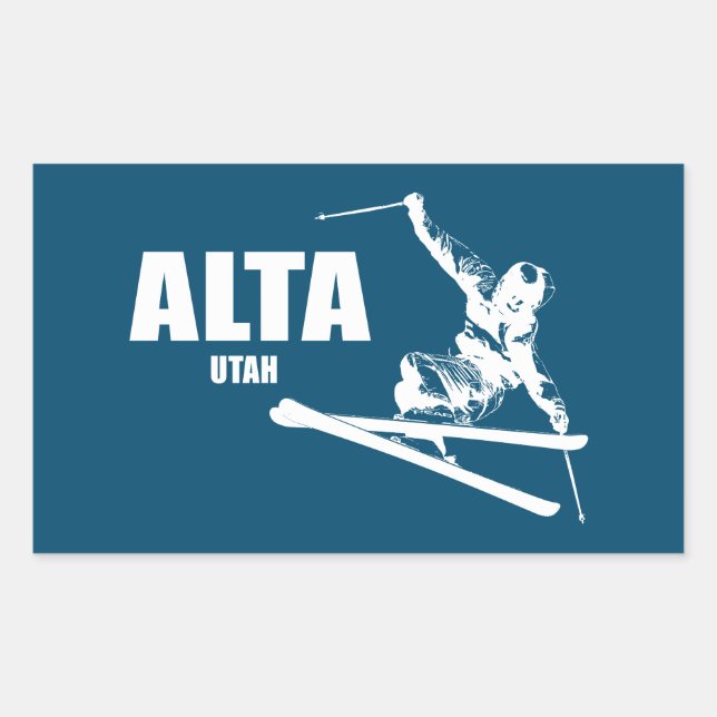 Alta Utah Skier Sticker (Front)