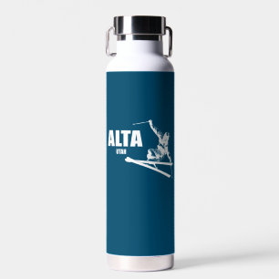 Alta Utah Skier Water Bottle