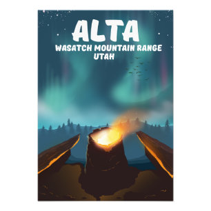 Alta Wasatch Mountain Range Utah Photo Print