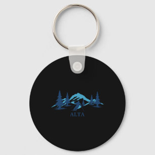 Alta Wyoming Ski Resort Skiing Skier  Keychain