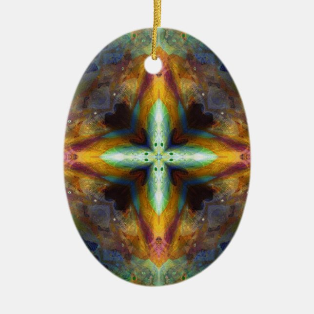 Altar Cross Ceramic Ornament (Front)