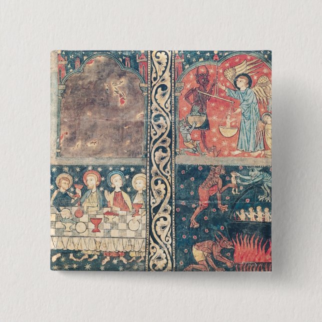 Altar frontal of St. Michael 2 Inch Square Button (Front)