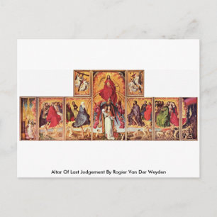 Altar Of Last Judgement By Rogier Van Der Weyden Postcard