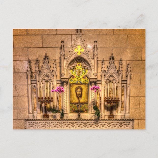 Altar Of The Holy Face St Patrick's Cathedral NY  Postcard (Front)