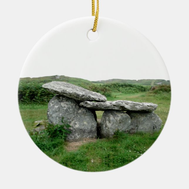 Altar Shaped Archaeological Tomb Ireland Ceramic Ornament (Front)