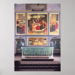 Altar with a Triptych depicting Poster