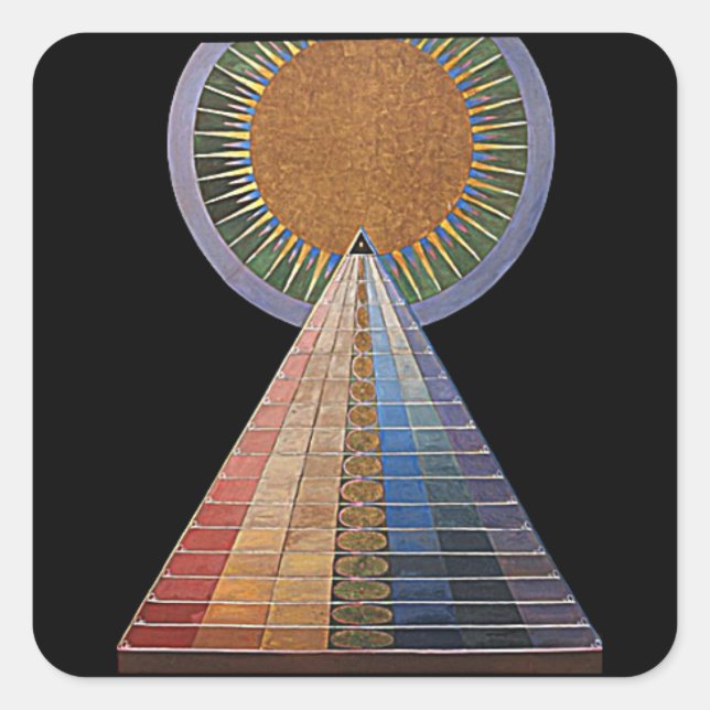 Altarpiece by Hilma af Klint, Fine Art Square Sticker (Front)