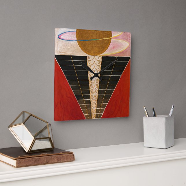 Altarpiece, Group X, No.2 by Hilma af Klint Square Wall Clock (Office)