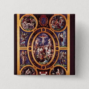 Altarpiece of Sainte-Chapelle 2 Inch Square Button