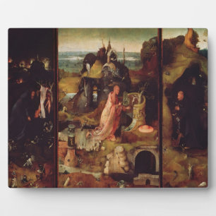 Altarpiece of the Hermits (oil on panel) Plaque