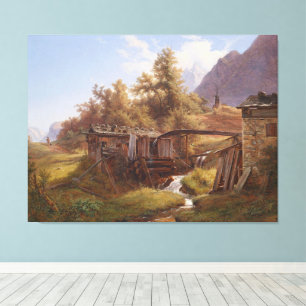 Alte Mühle im Thale bei Berchtesgaden Canvas Print