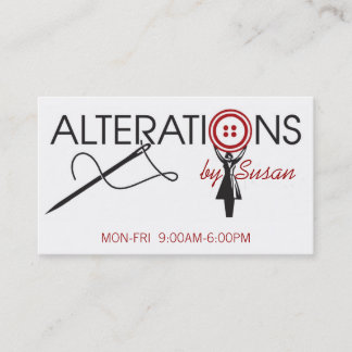 Alteration, Clothing, Tailor, Seamstress Business Card