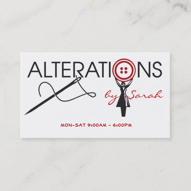 Alteration, Fashion, Business Card (Front)