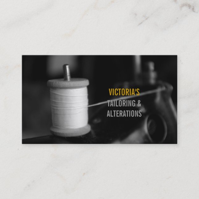 Alteration, Tailor , Tailor, Seamstress Business Card (Front)