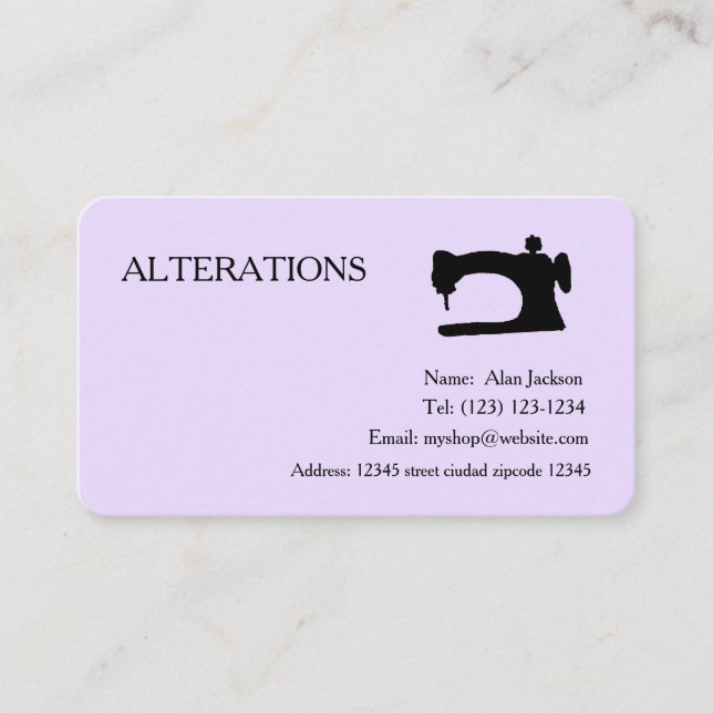 ALTÉRATIONS CARTES DE VISITE (Devant)