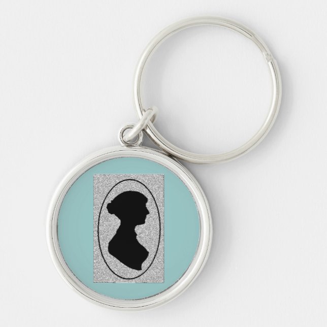 Altered Jane Ausetn silhouette Keychain (Front)