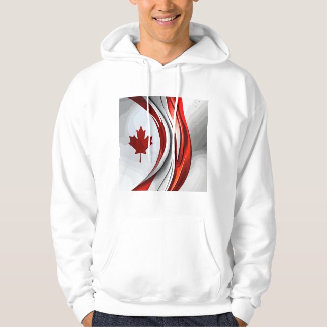 Altered Maple Leaf: A Creative Canadian Twist Hoodie (Front)