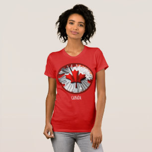 Altered Maple Leaf: A Creative Canadian Twist T-Shirt