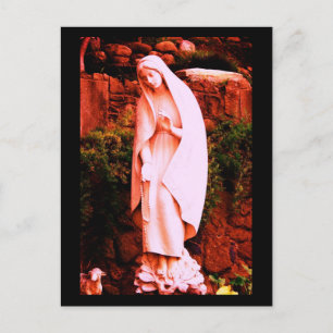 Altered Pink Virgin Mary Postcard