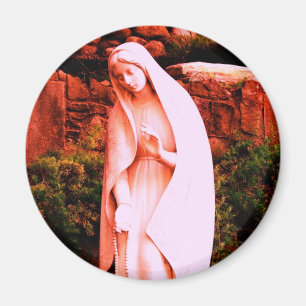 Altered Red Virgin Mary Magnet