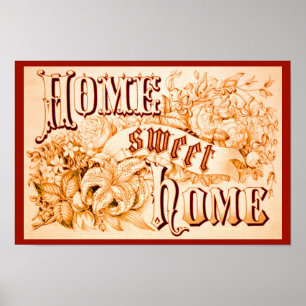 Altered Vintage Image Poster: Home Sweet Home Poster
