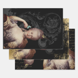 Altered young Marie Antoinette portrait Wrapping Paper Sheet