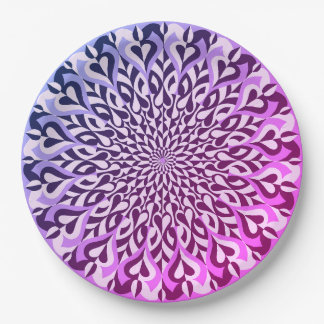 Alternate colour symmetrical pattern  paper plate
