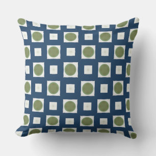 Alternate Olive Green and Navy Blue Colors  Throw Pillow