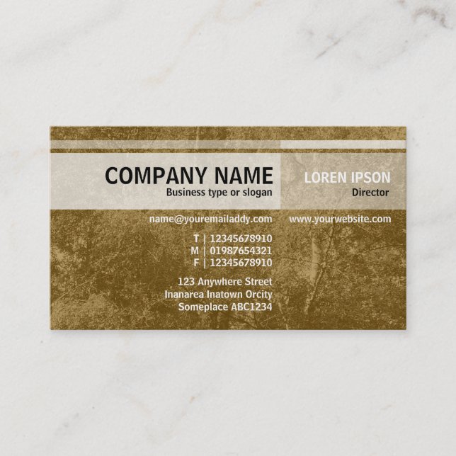 Alternate Tones - Birch Tree - Brown Business Card (Front)