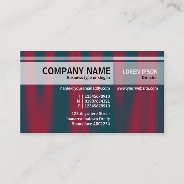 Alternate Tones - Drapery 02 Business Card (Front)